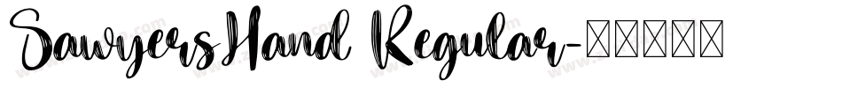 SawyersHand Regular字体转换